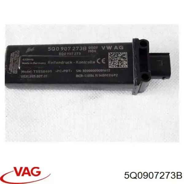 5Q0907273B VAG Unidade do sistema de controlo de pressão nos pneus