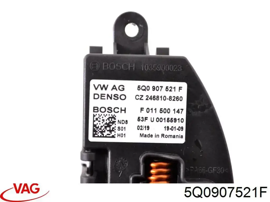 Resistor (resistência) de ventilador de forno (de aquecedor de salão) VAG 5Q0907521F preço, a partir de 81,72 USD