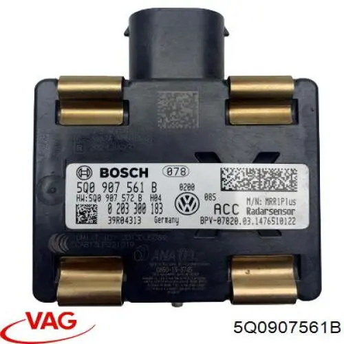 5Q0907561B VAG Sensor de radar de distância