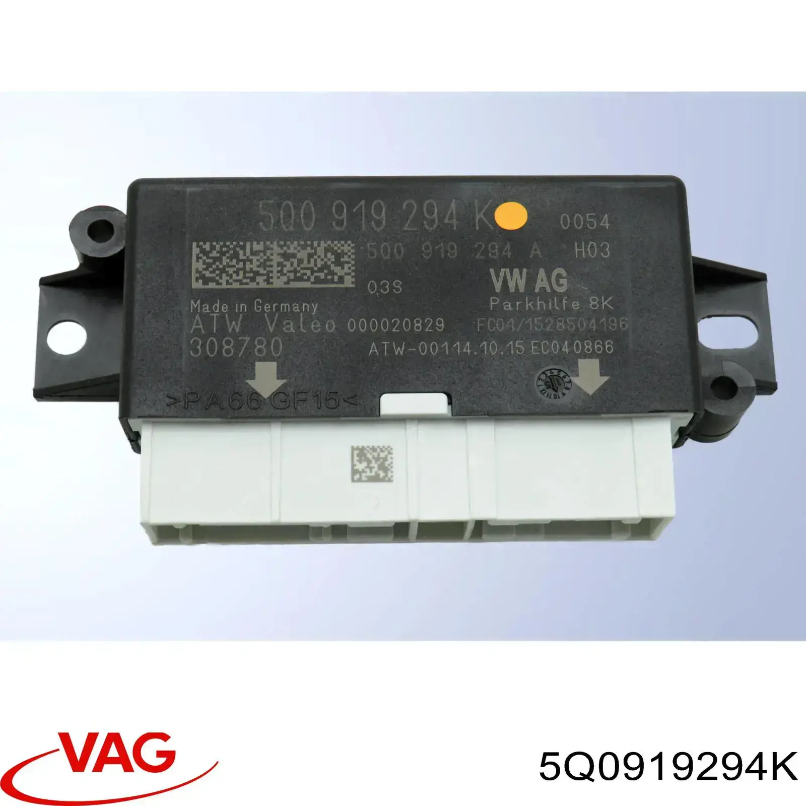 5Q0919294K VAG Módulo de direção (Centralina eletrônica) de sensor de estacionamento