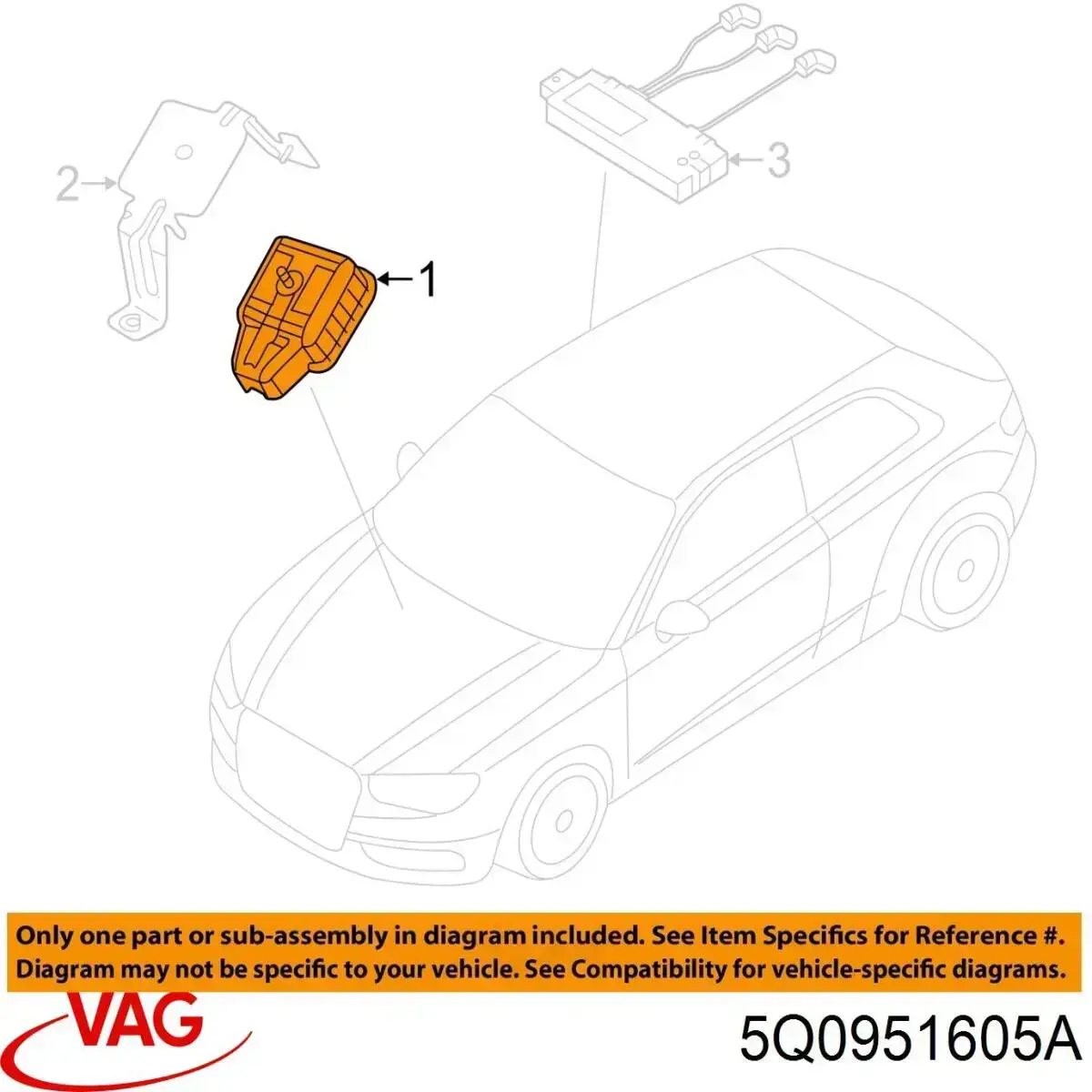 Sirene do sistema anti-roubo VAG 5Q0951605A preço, a partir de 95,34 USD