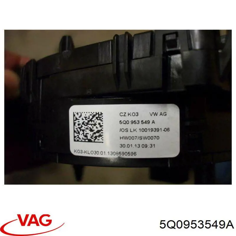 5Q0953549A VAG Anel AIRBAG de contato, cabo plano do volante