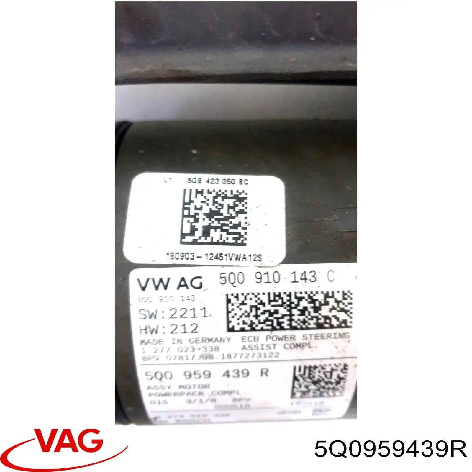 Cremalheira da direção 5Q0959439R VAG