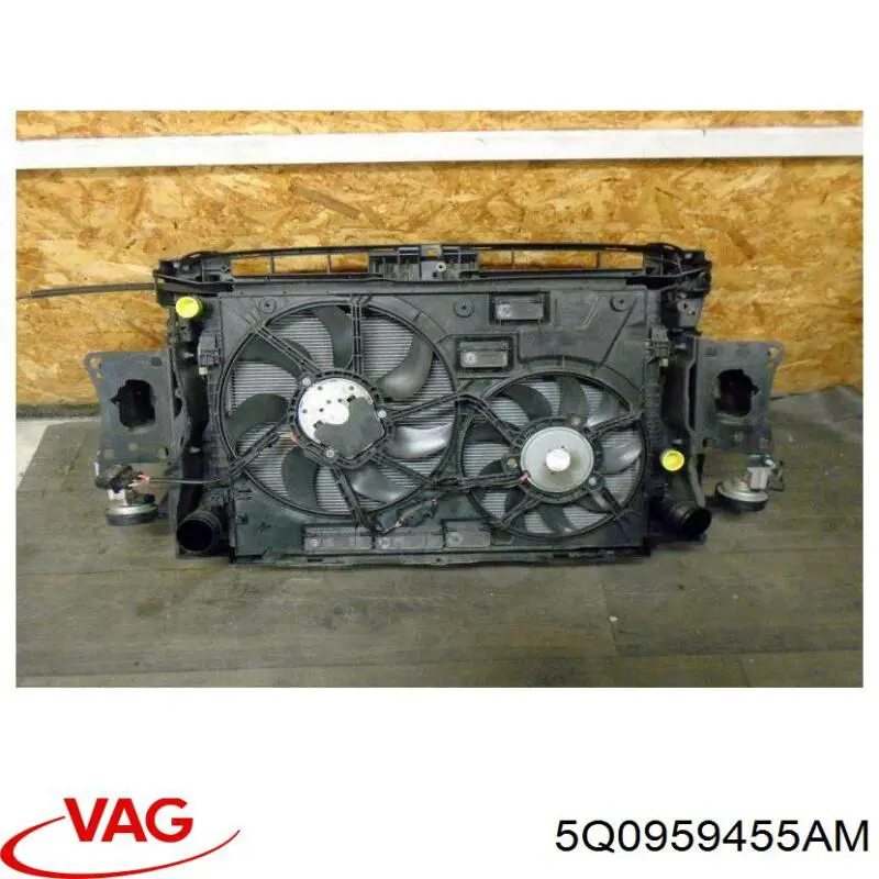Compre 5Q0959455AM VAG Ventilador elétrico de esfriamento montado (motor + roda de aletas) esquerdo