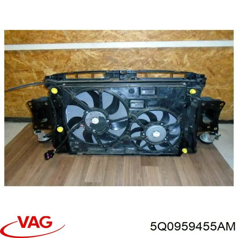 Ventilador elétrico de esfriamento montado (motor + roda de aletas) esquerdo VAG 5Q0959455AM preço, a partir de 186,24 USD