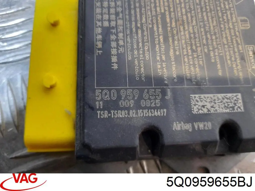 5Q0959655BJ VAG Módulo processador de controlo da bolsa de ar (Centralina eletrônica AIRBAG)