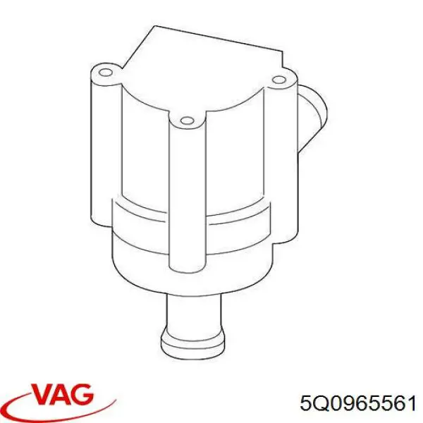 5Q0965561 VAG Bomba de água (bomba) de esfriamento, adicional elétrica
