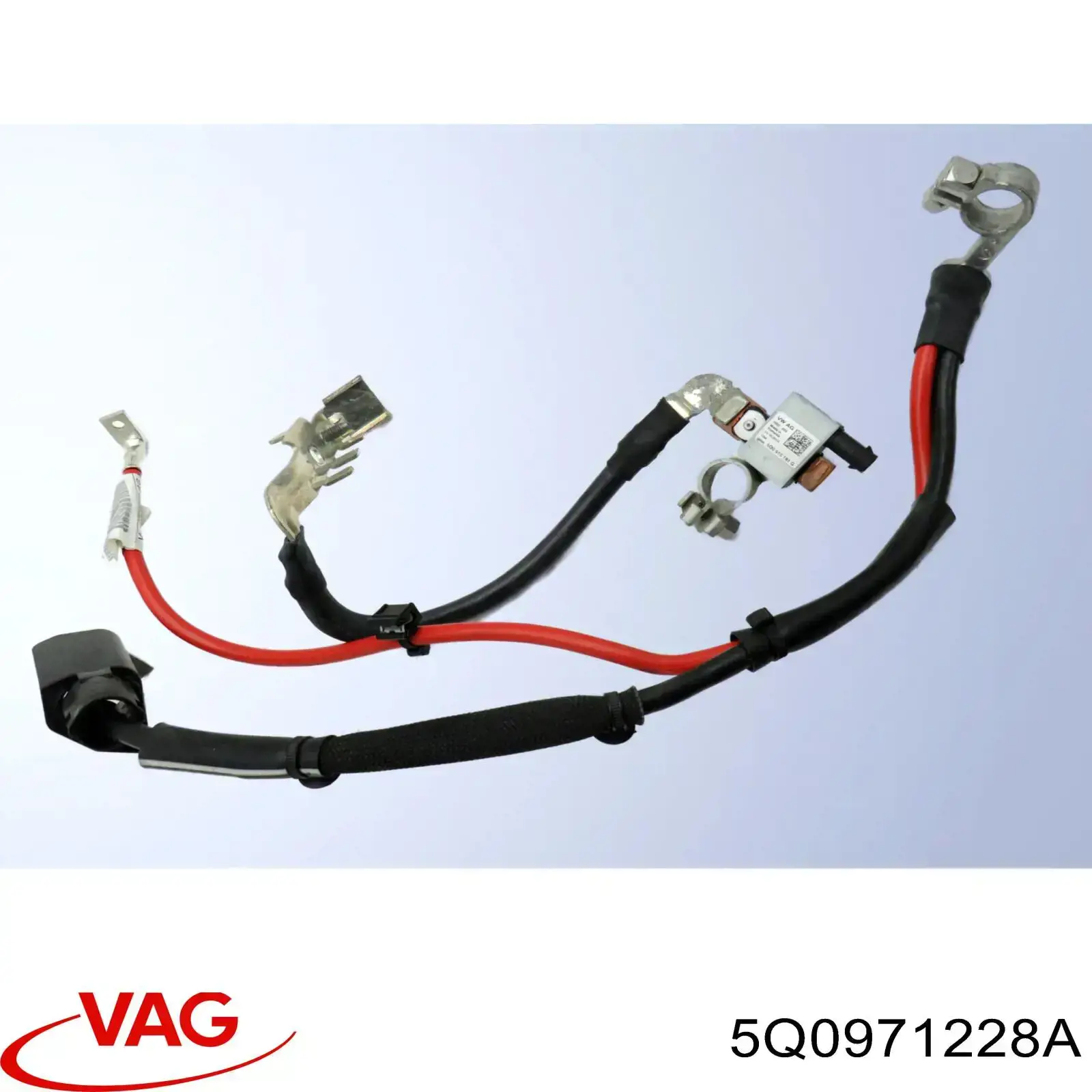 5Q0971228A VAG Cabo de borne positivo de bateria recarregável (PILHA)