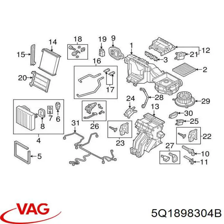 Caixa de forno montado VAG 5Q1898304 preço, a partir de 308,63 USD