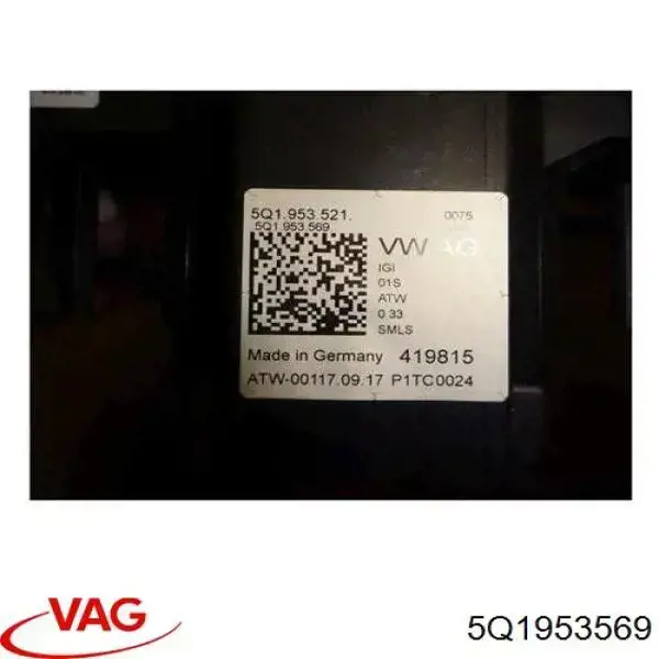 Compre 5Q1953569 VAG Anel AIRBAG de contato, cabo plano do volante