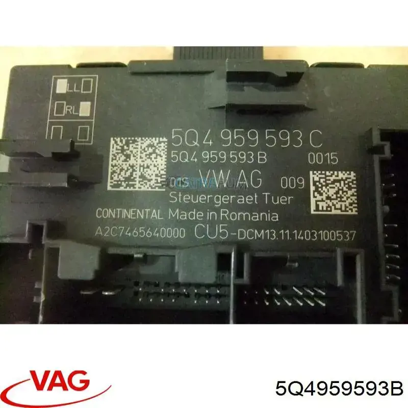 Compre 5Q4959593B VAG Módulo de conforto da porta dianteira