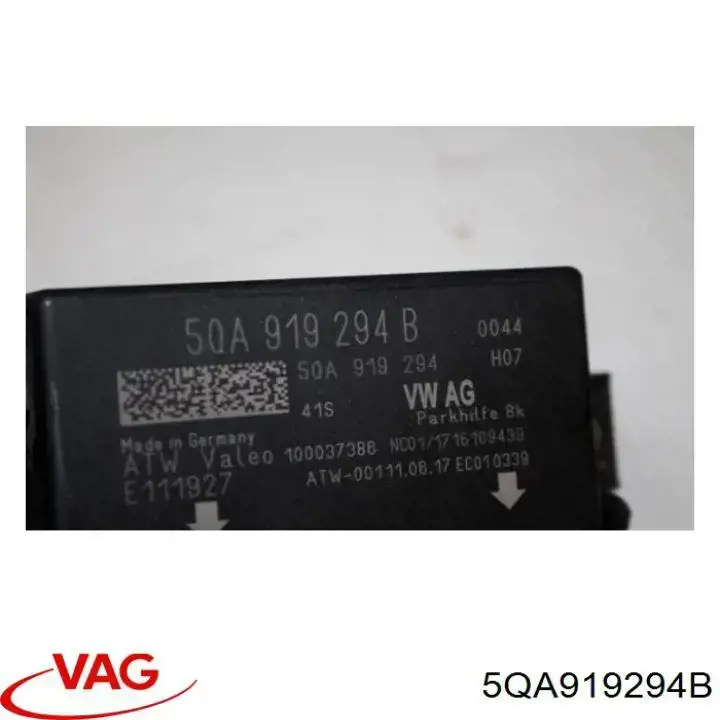 5QA919294B VAG Módulo de direção (Centralina eletrônica) de sensor de estacionamento