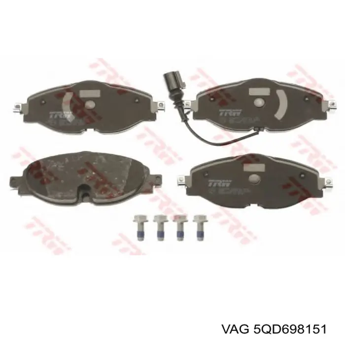 Sapatas do freio dianteiras de disco VAG 5QD698151 preço, a partir de 34,66 USD