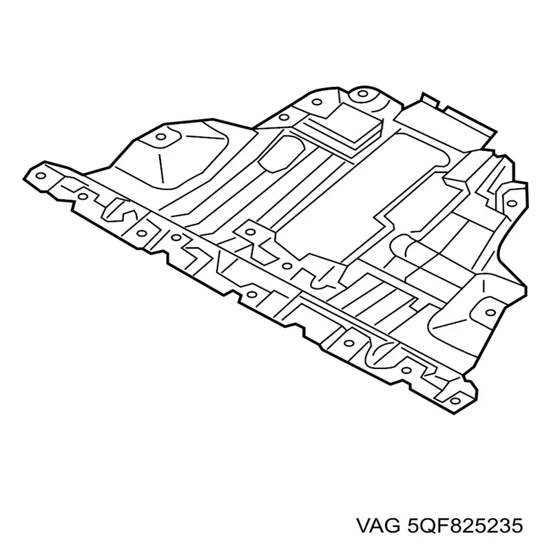 Proteção de motor dianteira VAG 5QF825235 preço, a partir de 94,36 USD