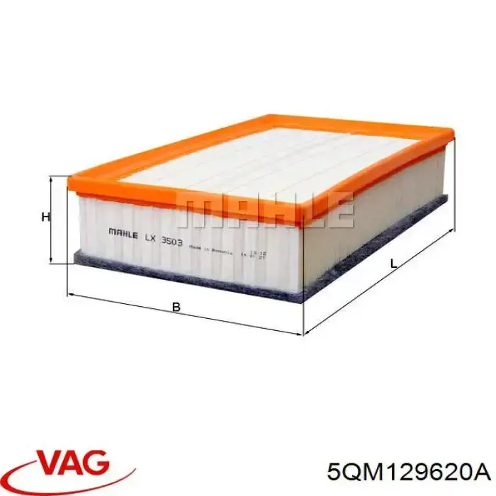 5QM129620A VAG Filtro de ar