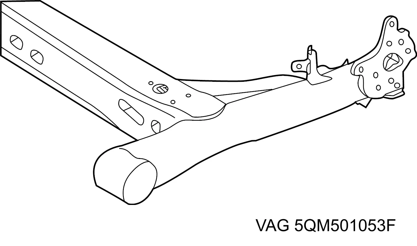 5QM501053F VAG Viga de suspensão traseira (plataforma veicular)