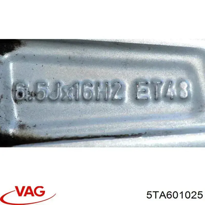 Discos de roda de aleação ligeira (de aleação ligeira, de titânio) 5TA601025 VAG