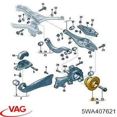 Cubo dianteiro VAG 5WA407621 preço, a partir de 145,47 USD