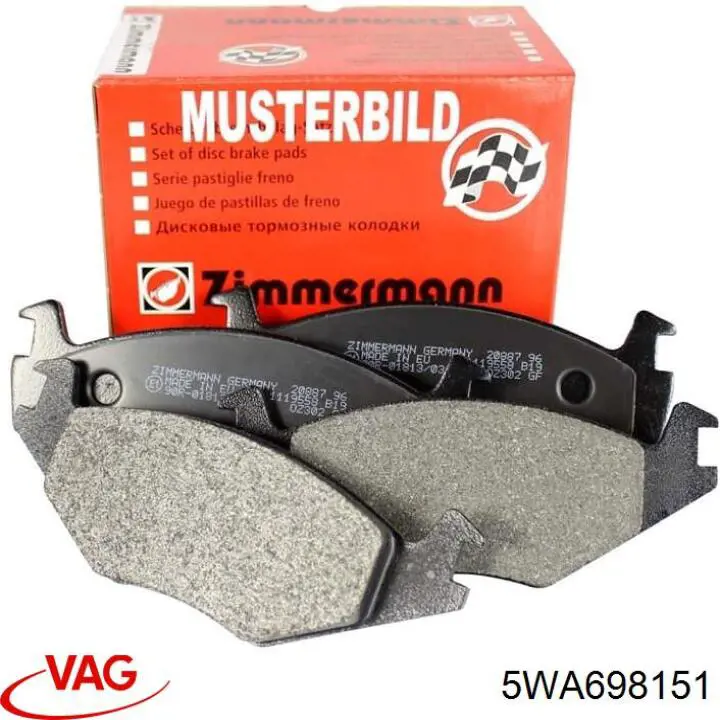 Sapatas do freio dianteiras de disco VAG 5WA698151 preço, a partir de 42,72 USD