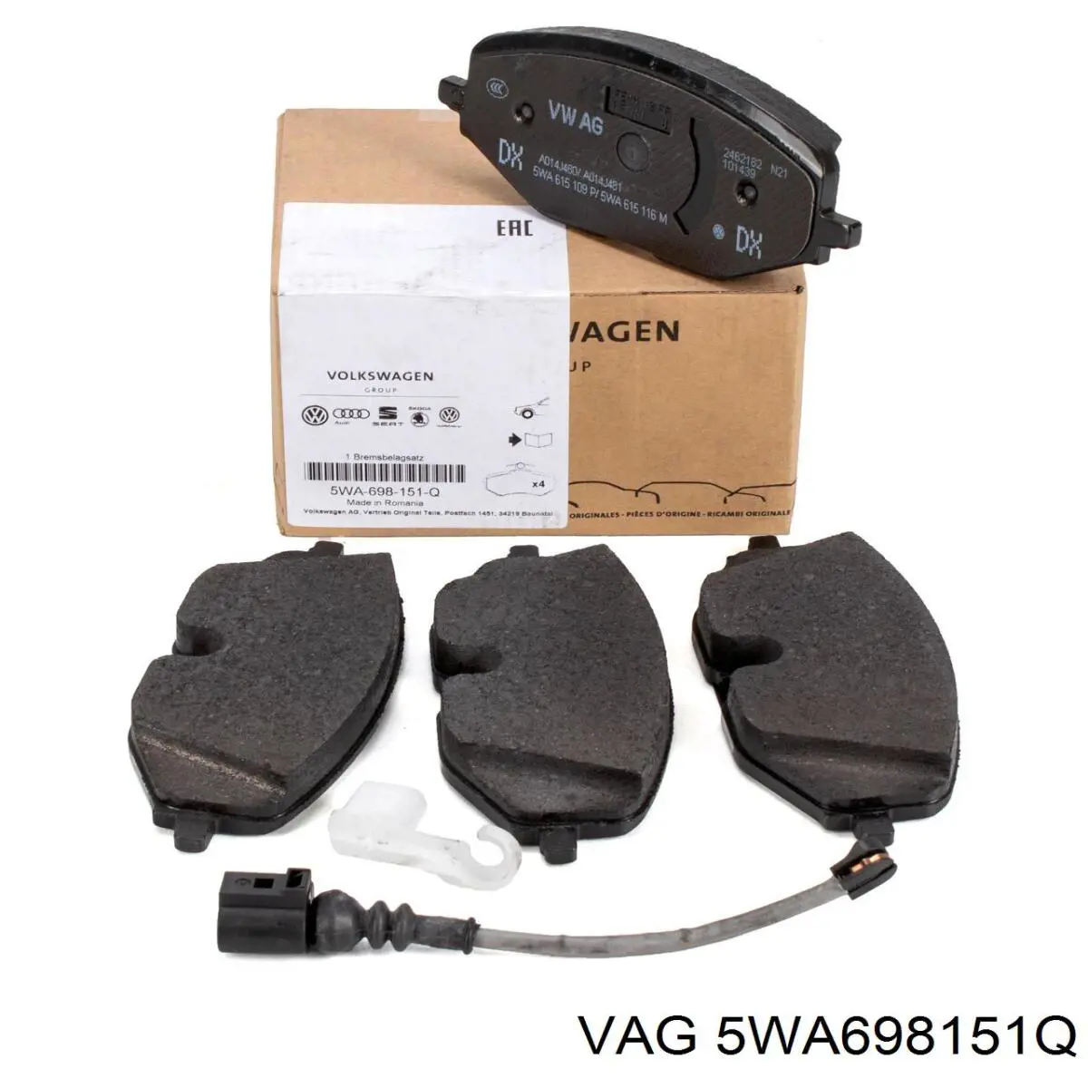 Sapatas do freio dianteiras de disco VAG 5WA698151Q preço, a partir de 47,50 USD