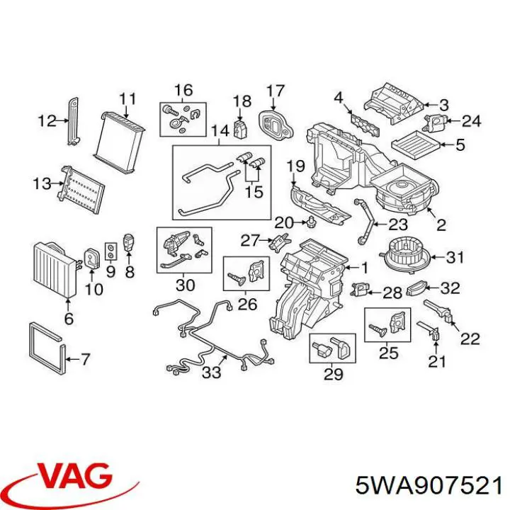 Resistor (resistência) de ventilador de forno (de aquecedor de salão) VAG 5WA907521 preço, a partir de 59,59 USD