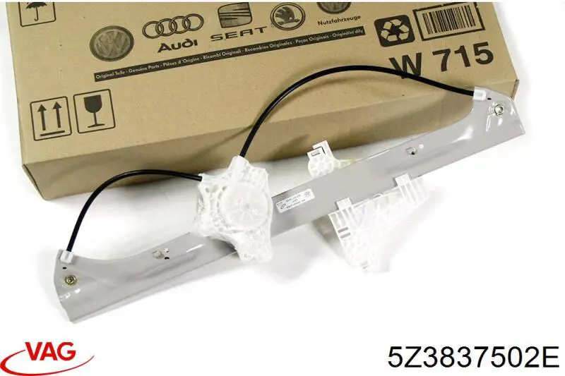 Compre 5Z3837502E VAG Mecanismo de acionamento de vidro da porta dianteira direita
