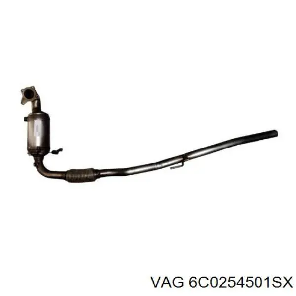6C0254501SX VAG Silenciador, parte dianteira