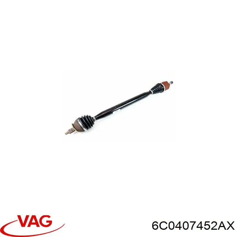6C0407272AB VAG Semieixo (acionador) dianteiro direito