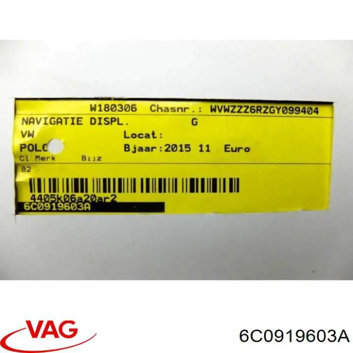 Compre 6C0919603A VAG Mostrador multifuncional