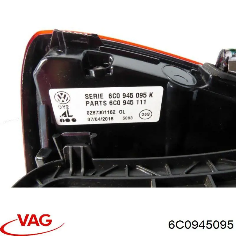 6C0945095 VAG Lanterna traseira esquerda