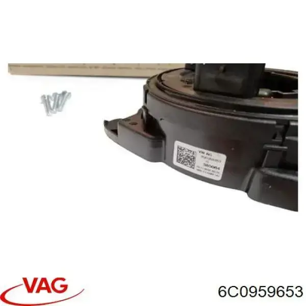 6C0959653 VAG Anel AIRBAG de contato, cabo plano do volante