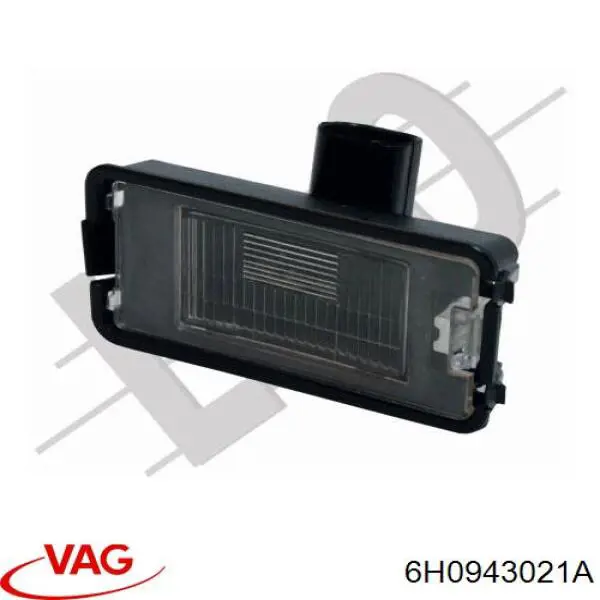 6H0943021A VAG Lanterna da luz de fundo de matrícula traseira