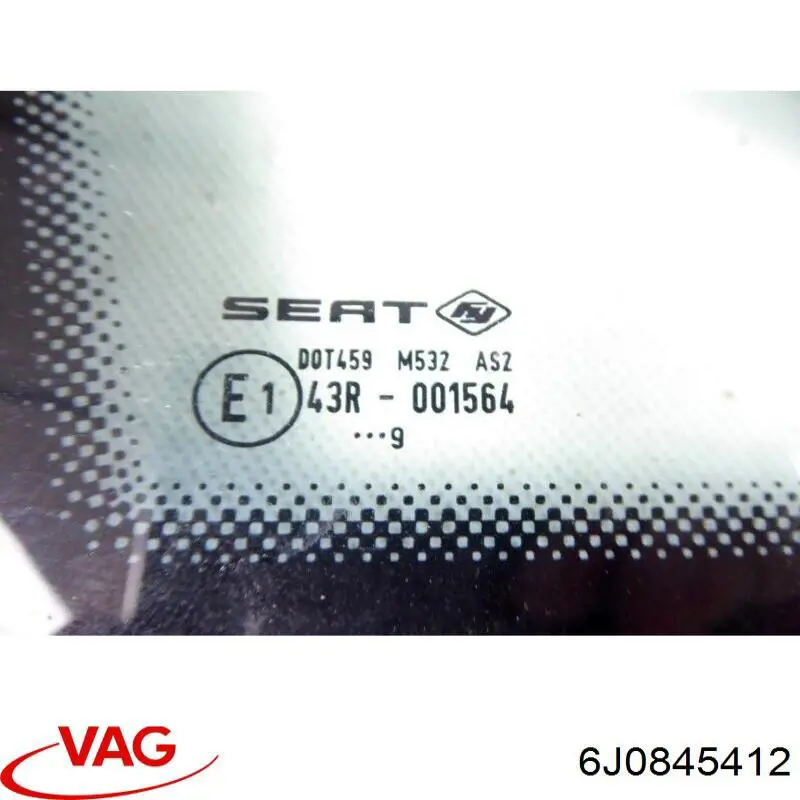 Vidro de janelo da porta dianteira direita VAG 6J0845412B preço, a partir de 64,28 USD