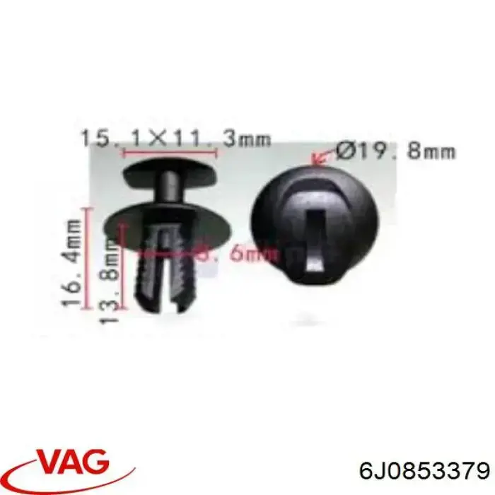 Compre 6J0853379 VAG Cápsula (prendedor) de fixação do forro do pára-choque do pára-lama dianteiro