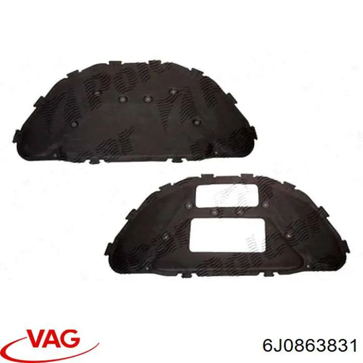 6P0863831A VAG Isolamento de ruído da capota
