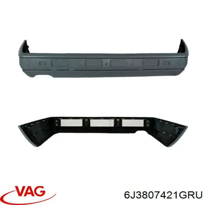 Pára-choque traseiro VAG 6J3807421GRU preço, a partir de 282,34 USD