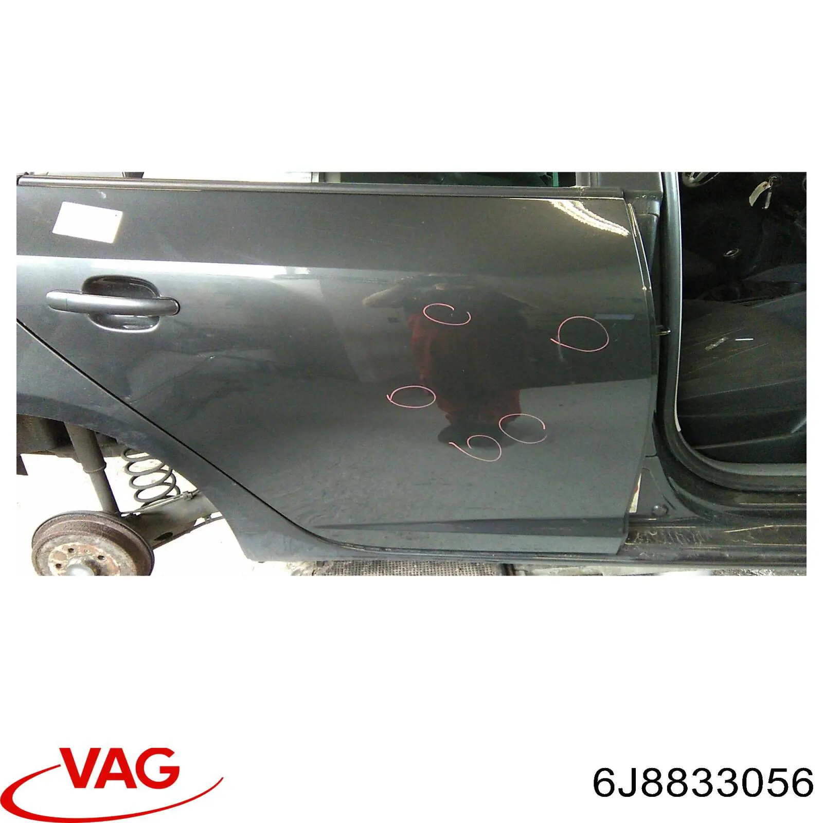 6J8833056 VAG Porta traseira direita
