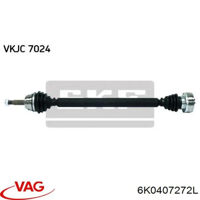 Semieixo (acionador) dianteiro direito VAG 6K0407272L preço, a partir de 44,27 USD