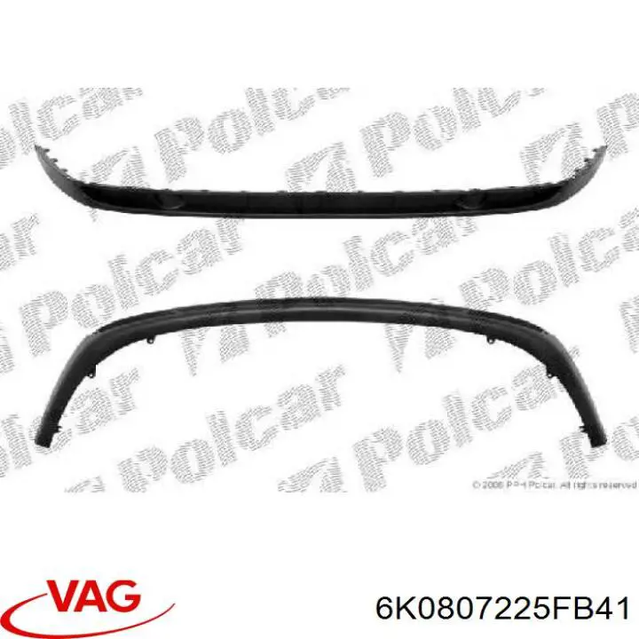 Moldura do pára-choque dianteiro VAG 6K0807225FB41 preço, a partir de 27,26 USD