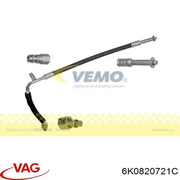 Mangueira de aparelho de ar condicionado, desde o compressor até o radiador VAG 6K0820721C preço, a partir de 144,40 USD