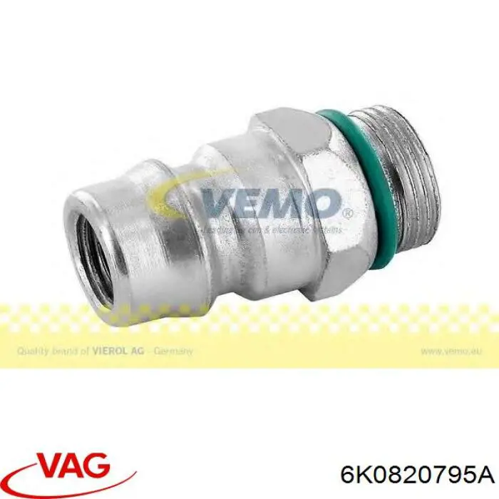6K0820795A VAG Válvula de reabastecimento de aparelho de ar condicionado