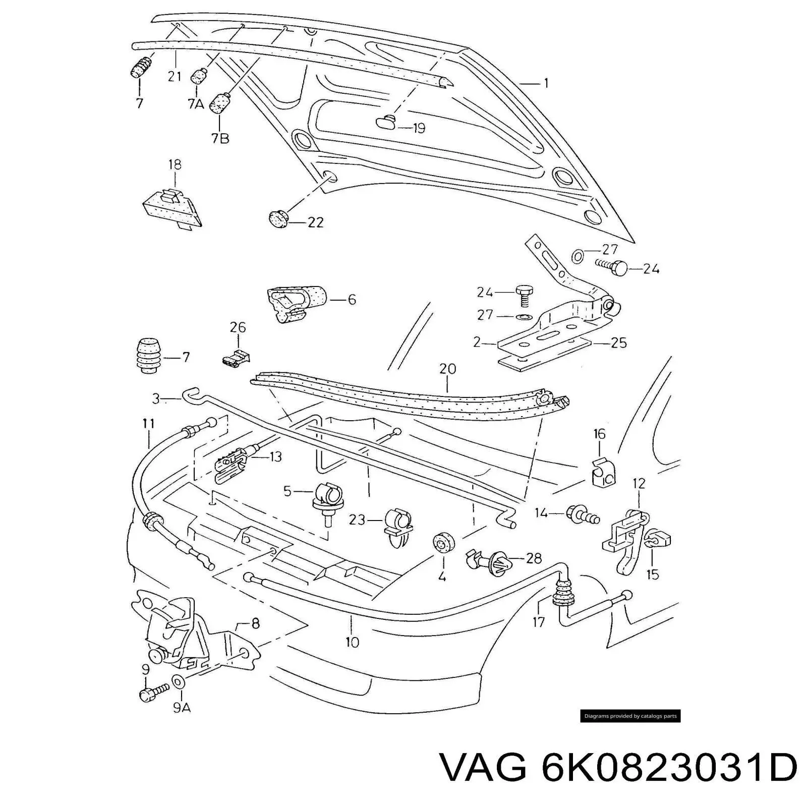 Compre 6K0823031D VAG Capota
