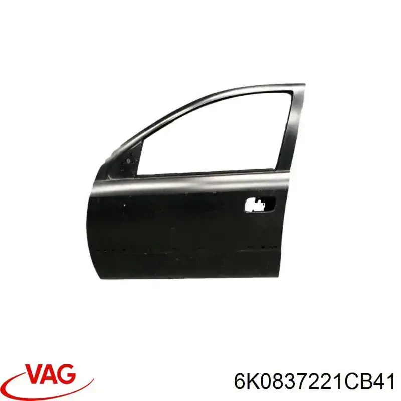 6K0837221CB41 VAG Maçaneta interna dianteira/traseira da porta esquerda