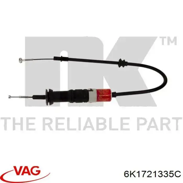 Compre 6K1721335C VAG Cabo de embraiagem