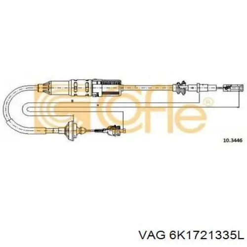 Compre 6K1721335L VAG Cabo de embraiagem