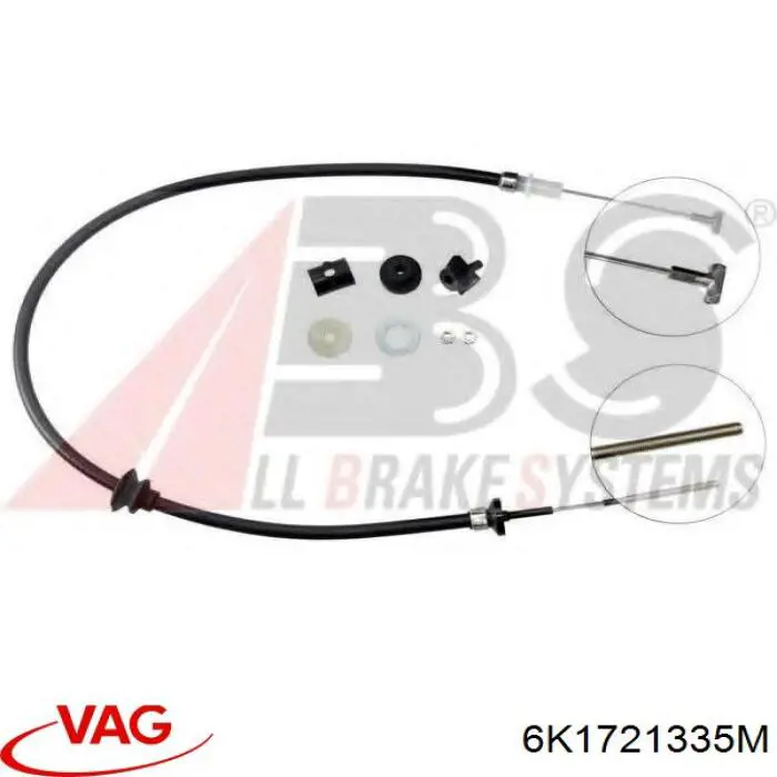 Cabo de embraiagem VAG 6K1721335M preço, a partir de 33,56 USD