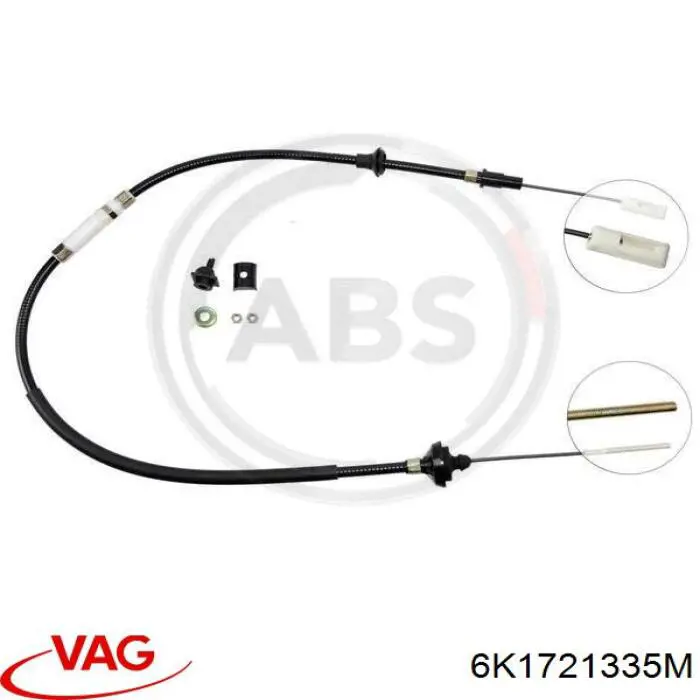 Compre 6K1721335M VAG Cabo de embraiagem