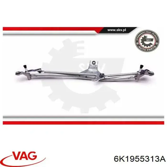 Trapézio de limpador pára-brisas VAG 6K1955313A preço, a partir de 51,56 USD