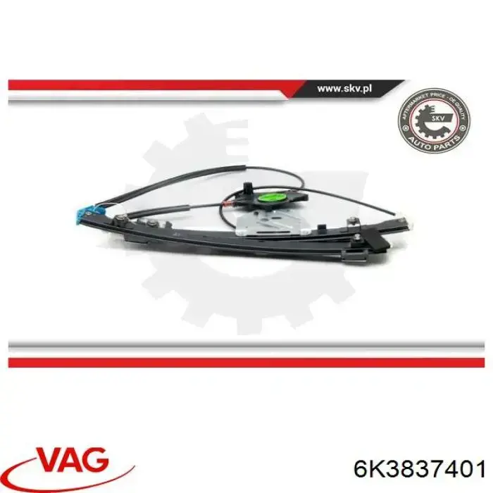 Mecanismo de acionamento de vidro da porta dianteira esquerda VAG 6K3837401 preço, a partir de 80,01 USD
