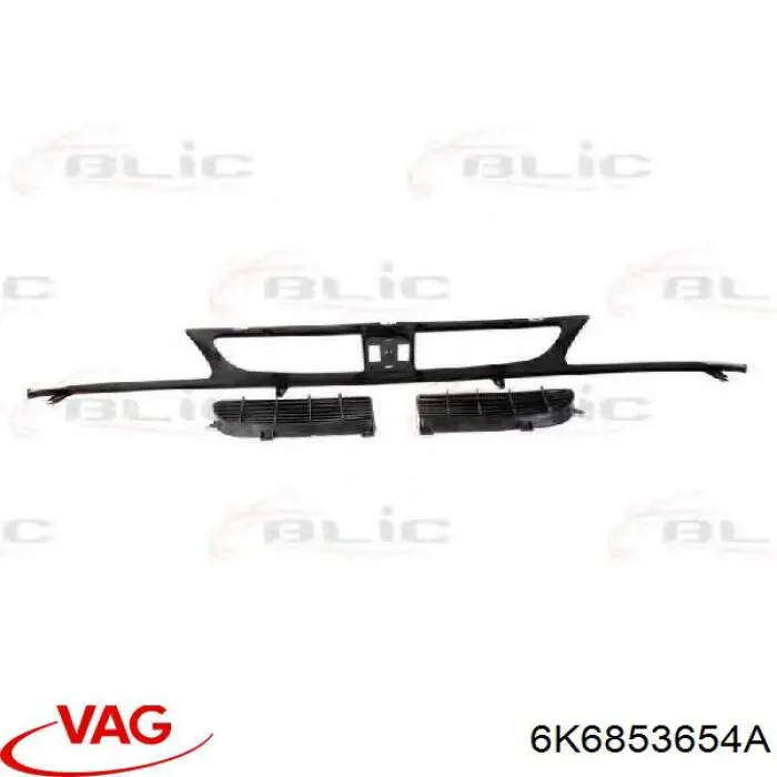 Grelha do radiador direita VAG 6K6853654A preço, a partir de 33,02 USD
